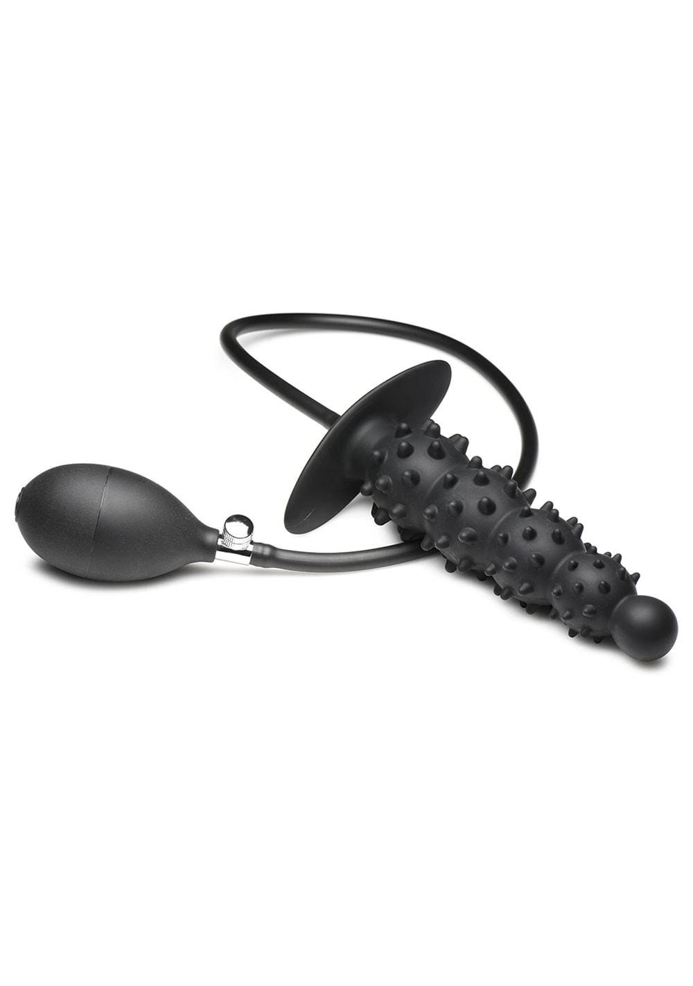 Ass Puffer Nubbed Inflatable Silicone Anal Plug | Butt Plugs Anal Toys Black