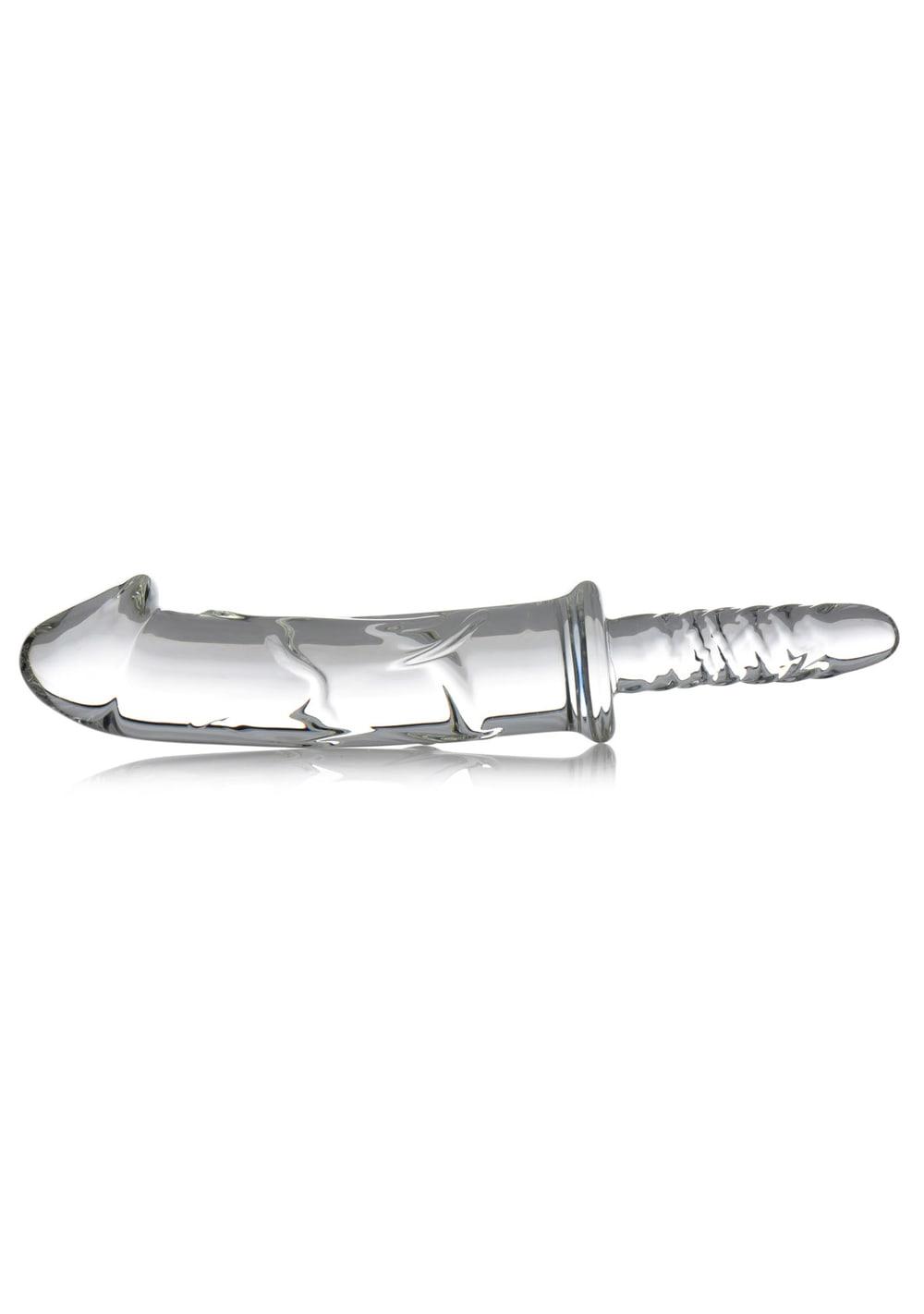 Battle Rammer Phallic Glass Thruster | Dildos Anal Toys Clear