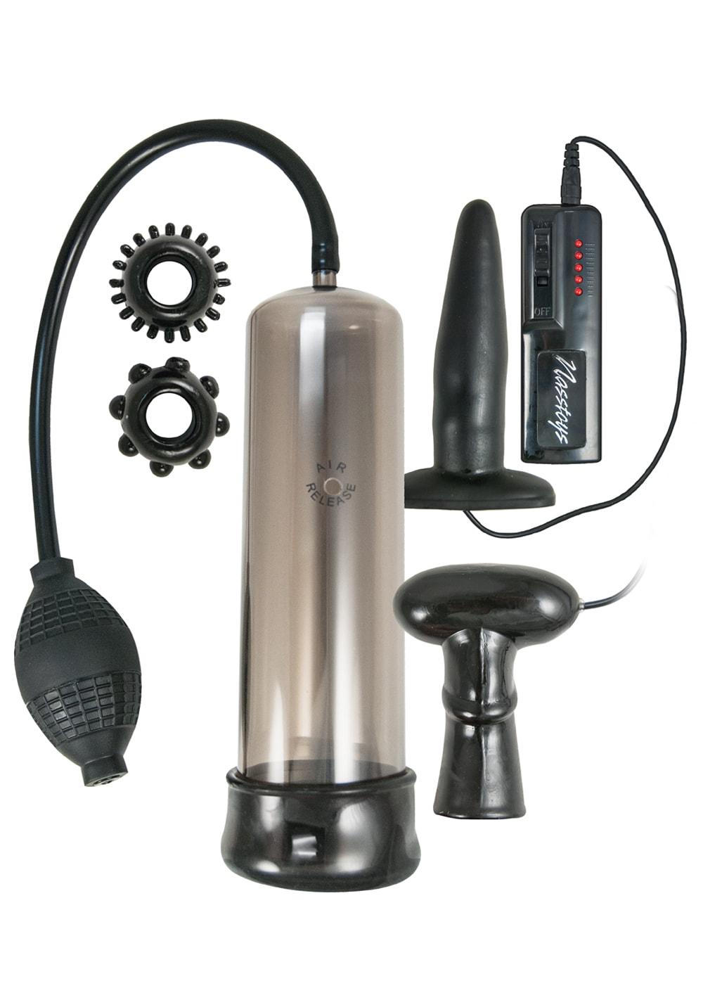 Commander Mens Power Kit | Cock Rings Anal Toys Black