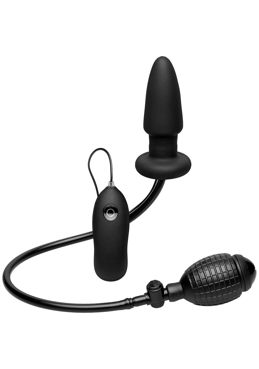 Deluxe Wonder Plug – Inflatable Vibrating Butt Plug | Butt Plugs Anal Toys Black