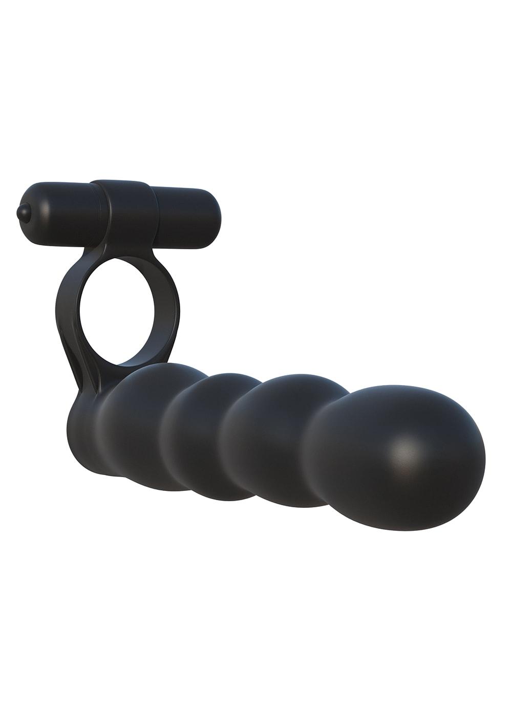 Fantasy C-Ringz Posable Partner Double Penetrator | Vibrators Cock Rings Black