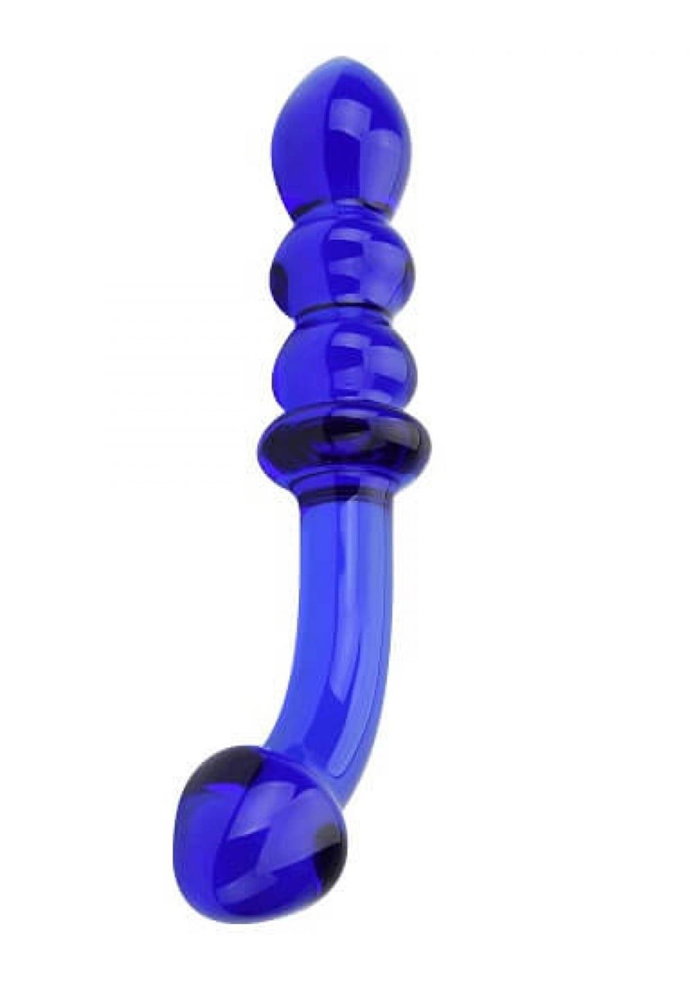 Spectrum Ribbed G-Spot Glass Dildo | Dildos Anal Toys Blue