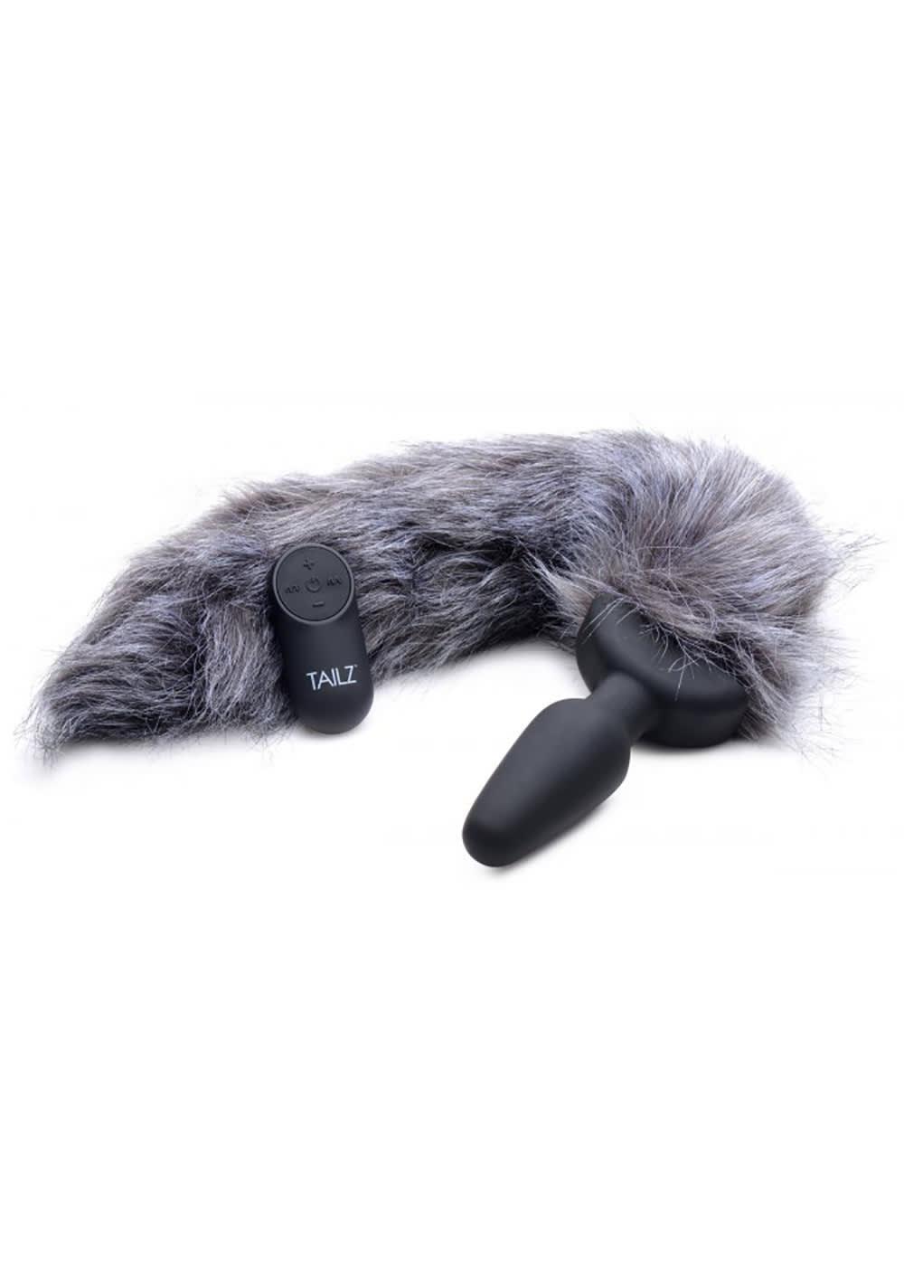 Tailz Grey Fox Tail Vibrating Anal Plug | Butt Plugs Anal Toys Butt Plugs