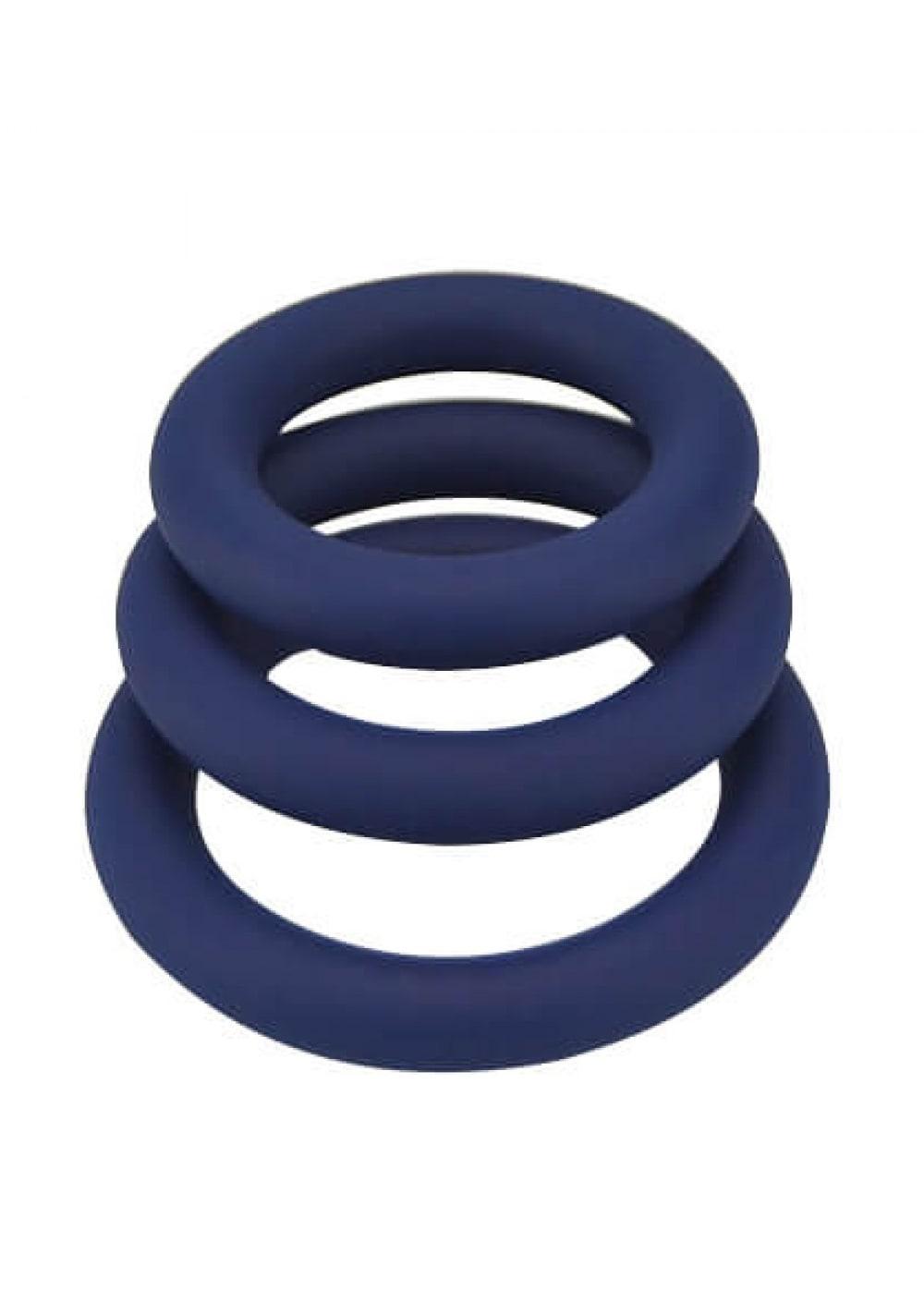 Thick Silicone Cock Rings – 3-Pack | Cock Rings Cock Rings Blue