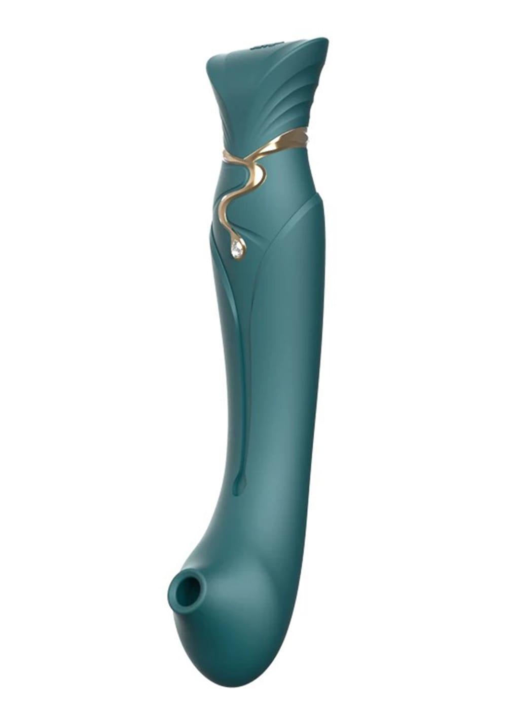 Queen Set G-Spot Pulsewave Vibrator With Suction Sleeve | Vibrators For Her Toys Green