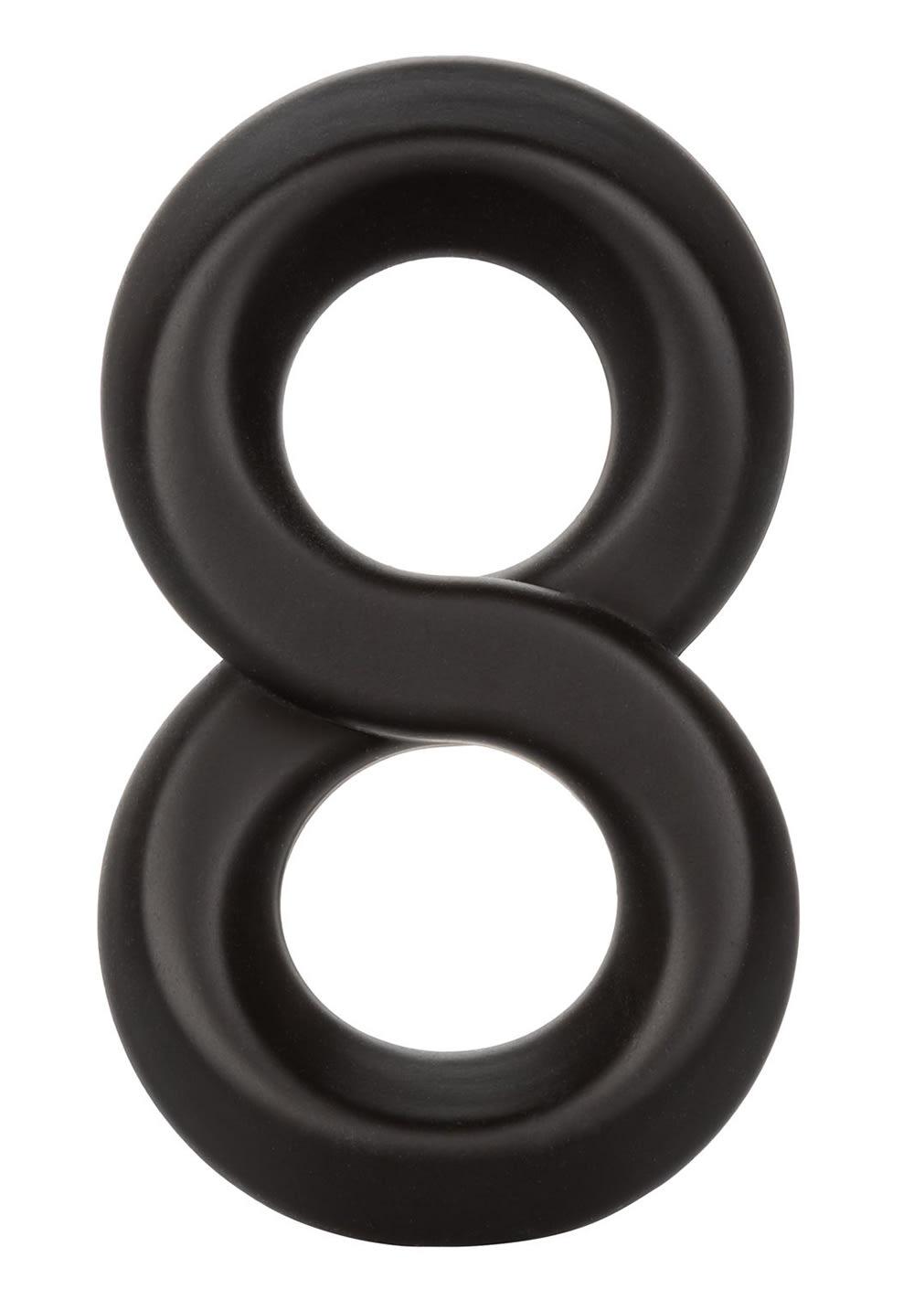 Ultra Soft Crazy 8 Ring | Cock Rings Cock Rings Black