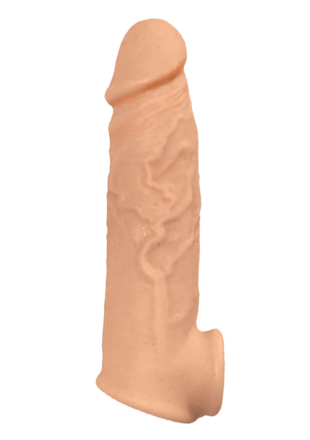 Natural Realskin Vibrating Penis Xtender | Penis Extensions For Him Toys Mens